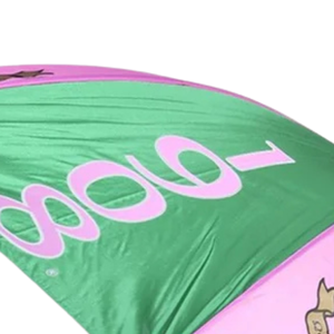 Paraguas de Golf Jumbo AKA, Resistente al Viento, Extragrande, Verde y Rosa, Doble Toldo con Escudo Bordado - Product Image 5