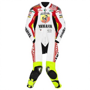 Traje de Carreras MotoCP Ramaha 1 Pieza de Cuero Vacuno/Canguro para Moto/Traje de Motociclismo para Piloto - Product Image 1