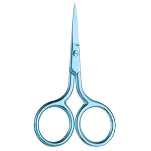 Ciseaux à ongles en acier inoxydable courbés, finition demi-or, format compact, à bas prix, couleur bleue - Product Image 1