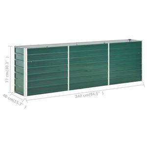 Acero galvanizado 94,5 "x 15,7" x 30,3 "Jardín Cama elevada Verde-para sus suministros de jardín - Product Image 6