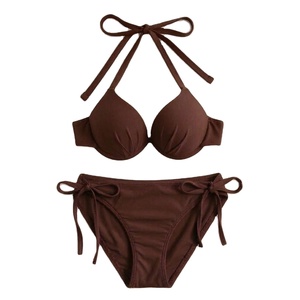 Custom <b>Bikinis</b> 2026 Sexy Women Swimsuit Swimwear Female Solid <b>Bikini</b> <b>Set</b> With Beads Bathing Suit Swimming Suits Low Moq <b>Bikini</b> - Product Image 1