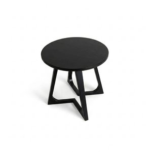 Conjunto de Bistro Helix Comercial de Teca Premium, Estilo Escandinavo Contemporáneo, Acabado Negro, Resistente al Agua - Product Image 2