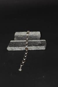 Natural Smoky Quartz <b>Bracelet</b> with 925 Sterling Silver| Handmade Smoky Quartz Gemstone | <b>Adjustable</b> Silver Jewelry for Women - Product Image 2
