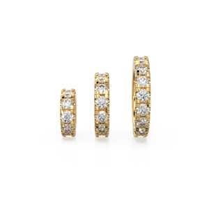 Colgante Redondo de Oro de 14k con Diamantes, Colgante de Rueda de Diamantes, Soporte para Colgante Redondo, Conector de Banda de Diamantes Redondos Eternity, Abril - Product Image 3