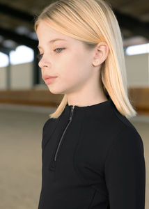 Chemise de base confortable pour l'équitation des enfants, tissu extensible doux, vêtements d'entraînement respirants, confortables pour l'équitation - Product Image 6