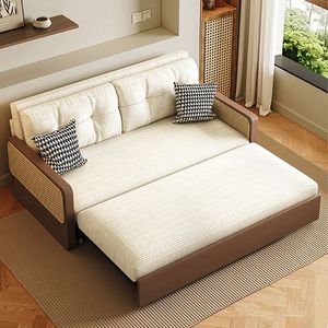 <b>Modern</b> Wooden <b>Sofa</b> <b>Bed</b> Minimalist Convertible Daybed Scandinavian Style - Product Image 2