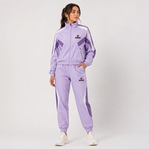 Conjunto Deportivo para Mujer, Chaqueta Cortavientos a la Moda, Pantalones Jogger a Juego, Ropa Deportiva de Dos Piezas para Uso Diario - Product Image 4