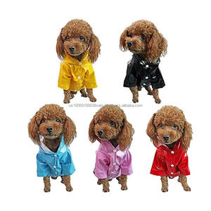 Chubasquero personalizable de verano con estampado floral de poliéster para perros, chubasquero impermeable multicolor para mascotas al aire libre - Product Image 3