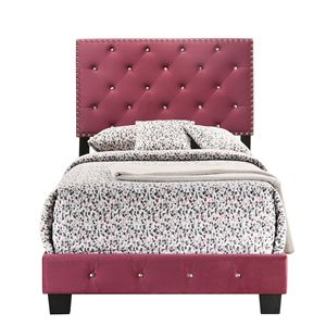 เตียงไม้คู่สวยหรูสีเชอร์รี่ - Product Image 2