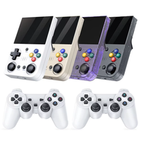 Console de jeu portable M21 3,5 pouces, système Linux open source, lecteur de jeux vidéo rétro sans fil portable, 10000 jeux, M17 M19