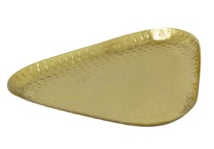 Irregular Shape Metal Serving <b>Plate</b> Handmade Polished Gold Modern Design Party Dishes - Product Image 1