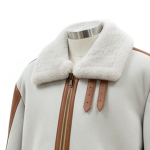 Genuine Leather <b>Shearling</b> Biker <b>Jacket</b> for <b>Men</b> Soft Fur Winter Coat Premium Aviator Warm Luxury Fashion Outerwear Fit - Product Image 1