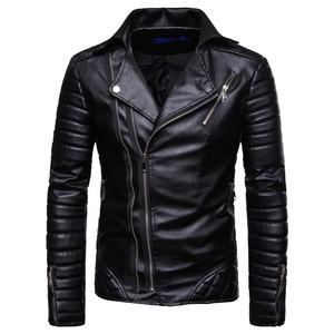 Nouvelle veste de motard slim fit en cuir d'agneau véritable pour homme, veste de moto, veste d'hiver coupe-vent avec fermeture éclair - Product Image 4