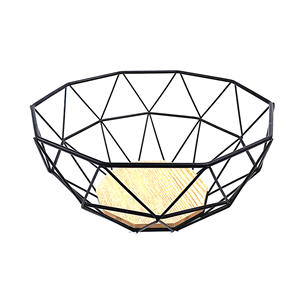 Customized Shape <b>Food</b> Storage Premium Quality Handmade Eco-Friendly Black Coated Iron Wire <b>Basket</b> Handle Multifunction Kitchen - Product Image 6