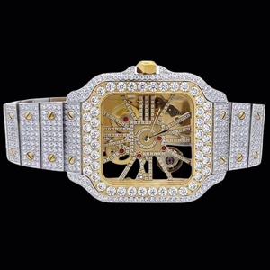 Most Selling Custom Logo Moissanite Diamond <b>Watch</b> for Business Gift Luxury Wristwatch with Finishing Available For Sale - Product Image 1