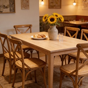 Chaises empilables de haute qualité pour les événements de banquet à la <span class=keywords><strong>ferme</strong></span>, vente en gros, chaises de restaurant, chaises de salle à manger à dossier croisé - Product Image 1