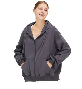 Veste de sport à capuche respirante Street Wear avec cordon de serrage, personnalisable, 100% coton, sweat-shirt décontracté en gros, style décontracté avec broderie - Product Image 1