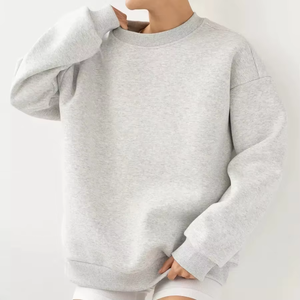 High Quality Women Premium 100% Cotton Winter Sweatshirt Relaxed Fit Trendy Look Front Custom Logo Colors Sizes Wholesale OEM - Product Image 4