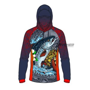 เสื้อตกปลาแขนยาวกันน้ำ กันรังสียูวี 50+ แห้งเร็ว ผลิตจากผ้าสแปนเด็กซ์/โพลีเอสเตอร์ ปักลายได้ รับผลิตจำนวนน้อย - Product Image 3