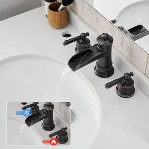 Rubinetto da Bagno ORB a 3 Fori con Scarico a Scomparsa, Maniglia a Doppia Leva, 8 Pollici, per Lavabo e Doccia - Product Image 3