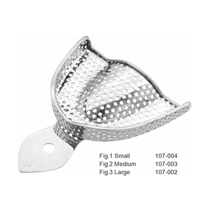 Plateau d'empreinte dentaire perforé en acier inoxydable pour mâchoire supérieure, petit format, instrument chirurgical pour des empreintes dentaires précises - Product Image 2