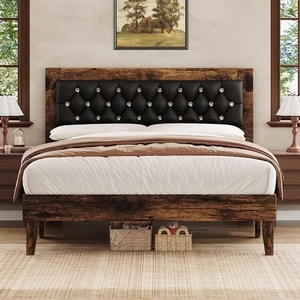 Base de Cama de Madera Premium con Cabecera y Piecera, Muebles de Dormitorio de Lujo de Alta Calidad con Acabado Artesanal, Tamaño King Size, Sólido - Product Image 5