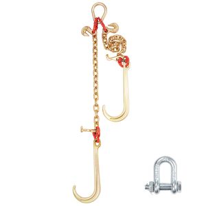 Catena di traino G80 V Bridle 3/8'' x 2FT per impieghi gravosi con ganci a J da 15'' e ganci a T, modello X5 - Product Image 1