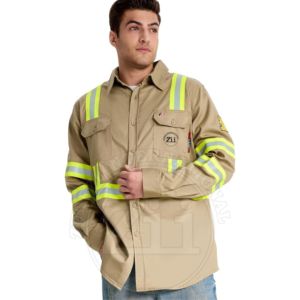 Camiseta de Seguridad de Manga Larga, Resistente al Fuego, Reflectante FR, de Algodón, con Protección Contra Vapores, de Alta Calidad, al Por Mayor - Product Image 1