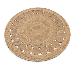Tapis rond décoratif en Jute naturelle, nouvelle mode, cousu à la Machine, accessoire rond pour salon, maison et hôtel - Product Image 5