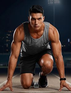 เสื้อกล้ามออกกำลังกายลำลองสำหรับผู้ชาย OEM รุ่นซัมเมอร์ เหมาะสำหรับเล่นกีฬา ตัดเย็บแบบไม่มีแขน ผลิตจากโพลีเอสเตอร์ผสม ระบายอากาศได้ดี ซึมซับเหงื่อ - Product Image 4