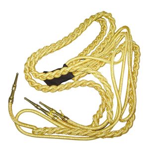Aiguillette de parade tressée dorée soviétique, Aiguillette torsadée avec pointe métallique - Product Image 1