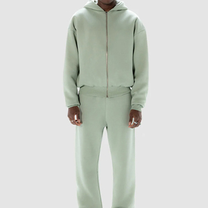 Ensemble de survêtements coupe-vent surdimensionnés personnalisés de haute qualité, couleur personnalisée, 100% coton, ensemble de survêtements surdimensionnés pour hommes - Product Image 1