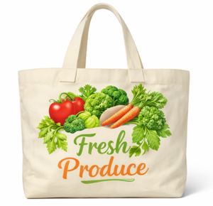 Bolsa de Mano de Lona de 16 oz con Logotipo Personalizado COTTON FIELD, 100% Algodón, Estampado Floral, Ecológica, Resistente, Grande, Informal para Mujer - Product Image 1