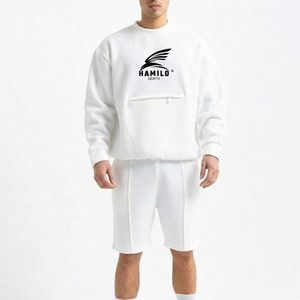 Conjunto Casual de Verano para Hombre Hecho a Medida, Conjunto de Camiseta y Pantalones Cortos de Algodón y Elastano, Estilo Urbano, Tallas Grandes, Venta al Por Mayor - Product Image 4