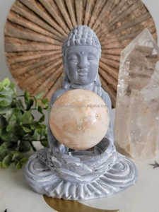 Esfera de Cristal Tallada de Alta Calidad, Color Durazno, para Feng Shui, Decoración del Hogar, Meditación, Gemas de Ágata, Empaque Premium - Product Image 6