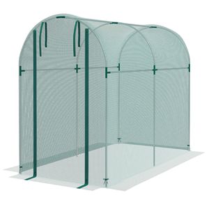Gabbia per colture in acciaio zincato verde 4FT X 8FT con porta con cerniera per protezione frutta (impermeabile e resistente ai raggi UV) - Product Image 1
