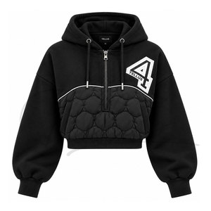 Wholesale High Quality Cropped Top <b>Hoodie</b> Fashion Outdoors Stylish Full Sleeve Length Crop Top Women <b>Hoodie</b> With Custom Color - Product Image 1