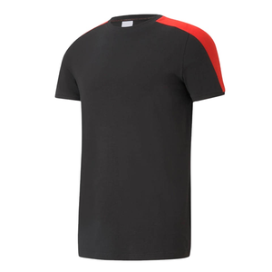 T-shirt décontracté à manches courtes pour homme, en tricot, col rond, noir et blanc, coupe classique, design uni - Product Image 5