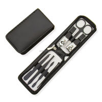 Juego de 7 Piezas de Acero Inoxidable, Kit de Manicura Personal Mini Duradero, Herramientas para Uñas, Set de Manicura y Pedicura con Estuche con Cierre