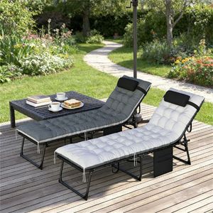 Sedia a Sdraio Pieghevole da Esterno per Cortile, Solo Lettino Prendisole - Product Image 1