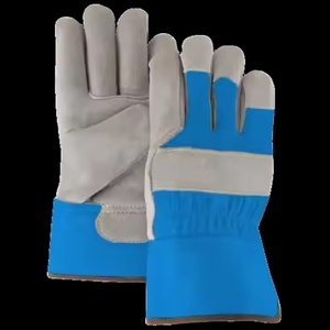 Guantes de Seguridad de Piel de Vacuno de Primera Calidad, Palma de Cuero Dividido, Dorso de Algodón Resistente, Uso Industrial, Certificación CE - Product Image 6
