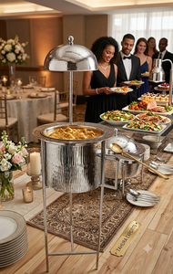 2026 Best Selling For Floor Opulent Stainless Steel Chafing Dish Offering Stylish <b>Food</b> Presentation For Hotels Buffets And Event - Product Image 5