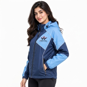 <b>Women</b> <b>Windbreaker</b> Jacket Trendy Athletic Outerwear with Smooth Weatherproof Material Breathable Panels Comfortable Sleeves - Product Image 4