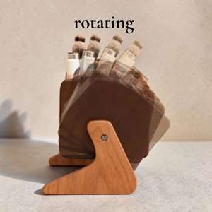 Wooden Cosmetic Organizer Storage <b>Box</b> Multifunctional Makeup Holder Table Top Minimalist Design Rectangle Shape Opened Cover - Product Image 3
