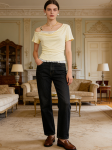 High Quality Fixed Shoulder Straps Sexy Rib Casual Solid Embroidery Spring Women Sweater Knit Crop <b>Top</b> - Product Image 3