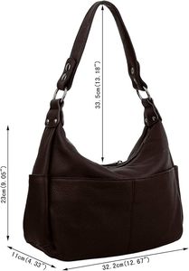 Bolso Tote de Cuero Vacuno Genuino Personalizado OEM, Bolso de Mano al por Mayor, Elegante y Moderno, Bolso de Hombro para Mujer - Product Image 6