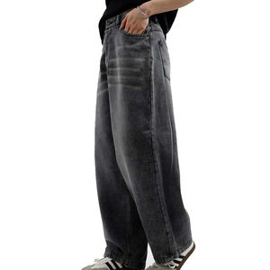 Custom Primum Quality <b>Men's</b> Eco-Friendly Moisture-Wicking -Tex Baggy Denim Pants OEM Streetwear Plus Size <b>Wide</b> <b>Leg</b> <b>Jeans</b> - Product Image 3