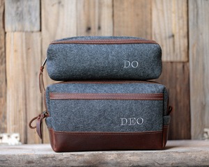 Trousse de Toilette de Voyage en Cuir et Toile avec Fermeture Éclair, Imperméable, Grande Capacité, Durable et Portable - Product Image 4