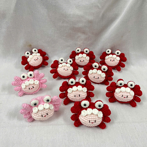 Handmade Crochet <b>Keychain</b> Mini Charm Accessories with Cute Animal Food Plant Object Designs for Backpack Decoration and Gift - Product Image 5