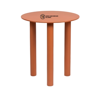 Modern Round Iron Metal <b>Stool</b> with Cylindrical Legs – Minimalist Powder Coated Steel <b>Stool</b> for Home Cafe & Commercial Use - Product Image 1